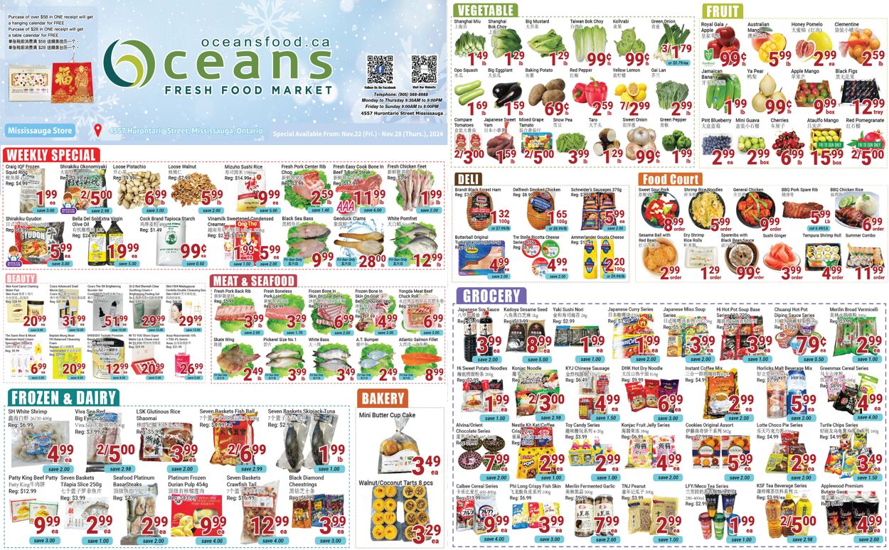 Flyer Oceans Fresh Food Market 22.11.2024 - 28.11.2024