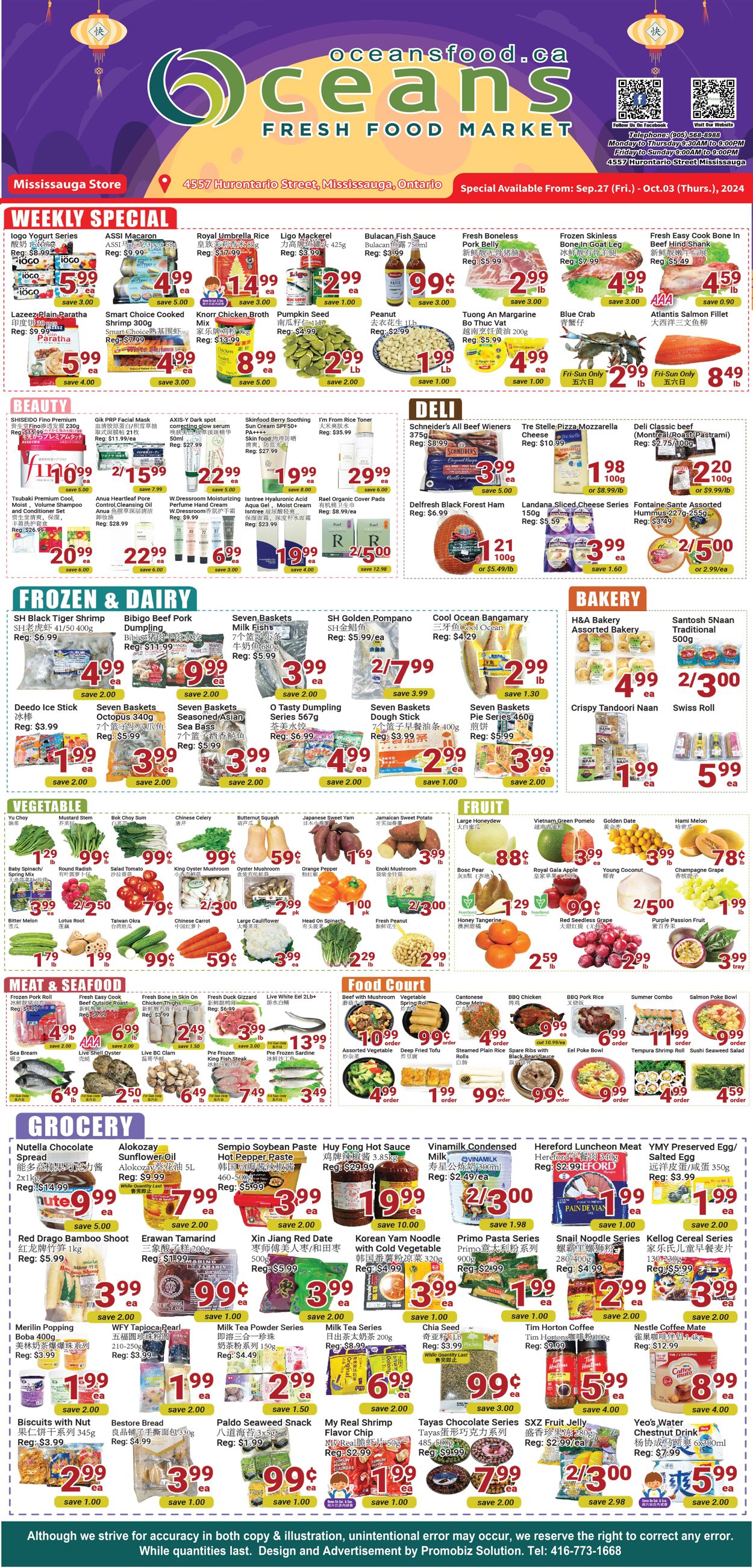 Flyer Oceans Fresh Food Market 27.09.2024 - 03.10.2024