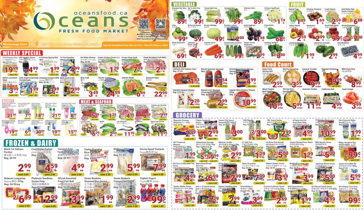 Flyer Oceans Fresh Food Market 01.11.2024 - 07.11.2024