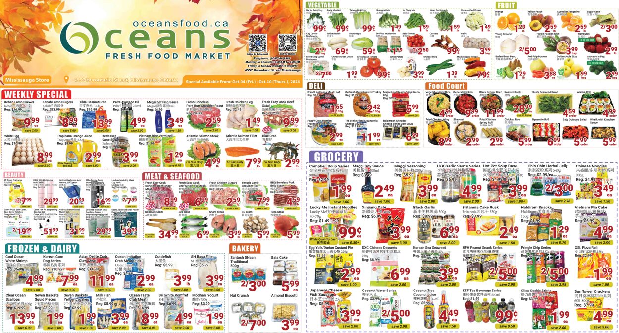 Flyer Oceans Fresh Food Market 04.10.2024 - 10.10.2024