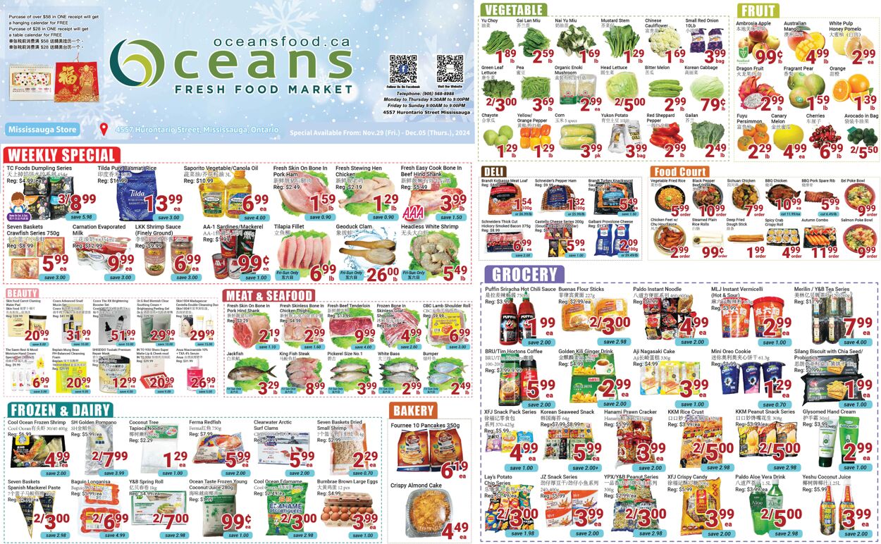 Flyer Oceans Fresh Food Market 29.11.2024 - 05.12.2024