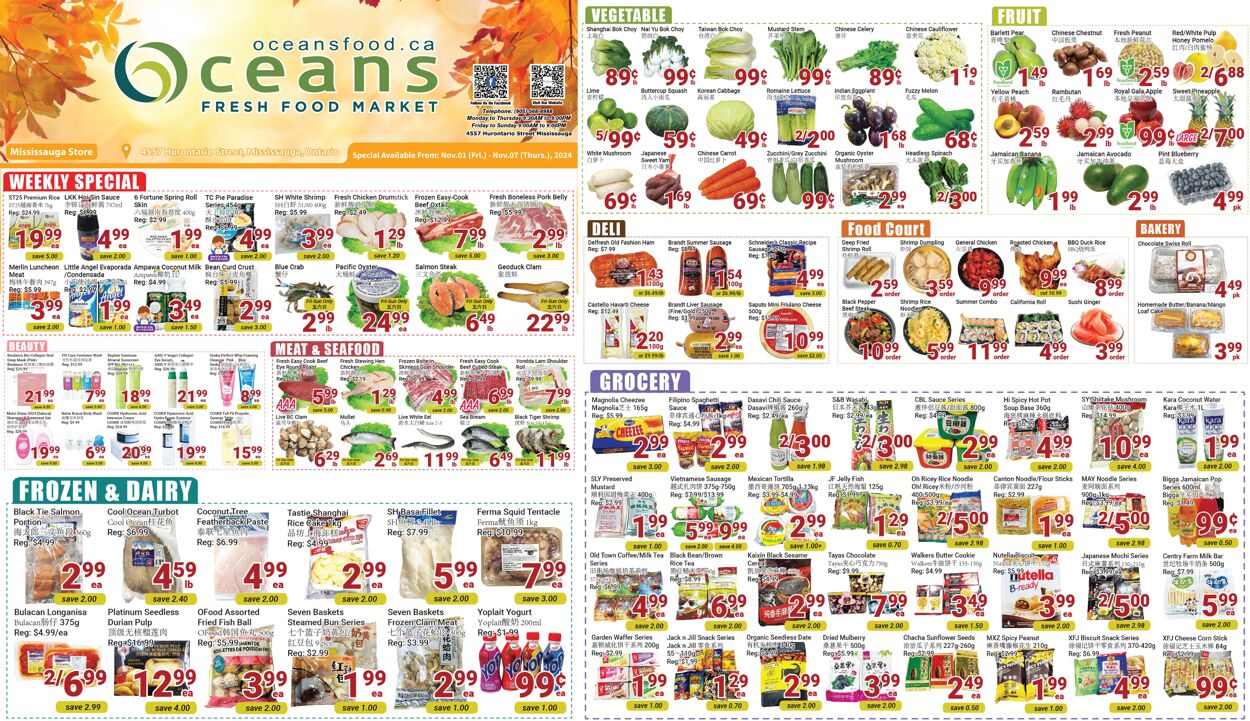 Flyer Oceans Fresh Food Market 01.11.2024 - 07.11.2024