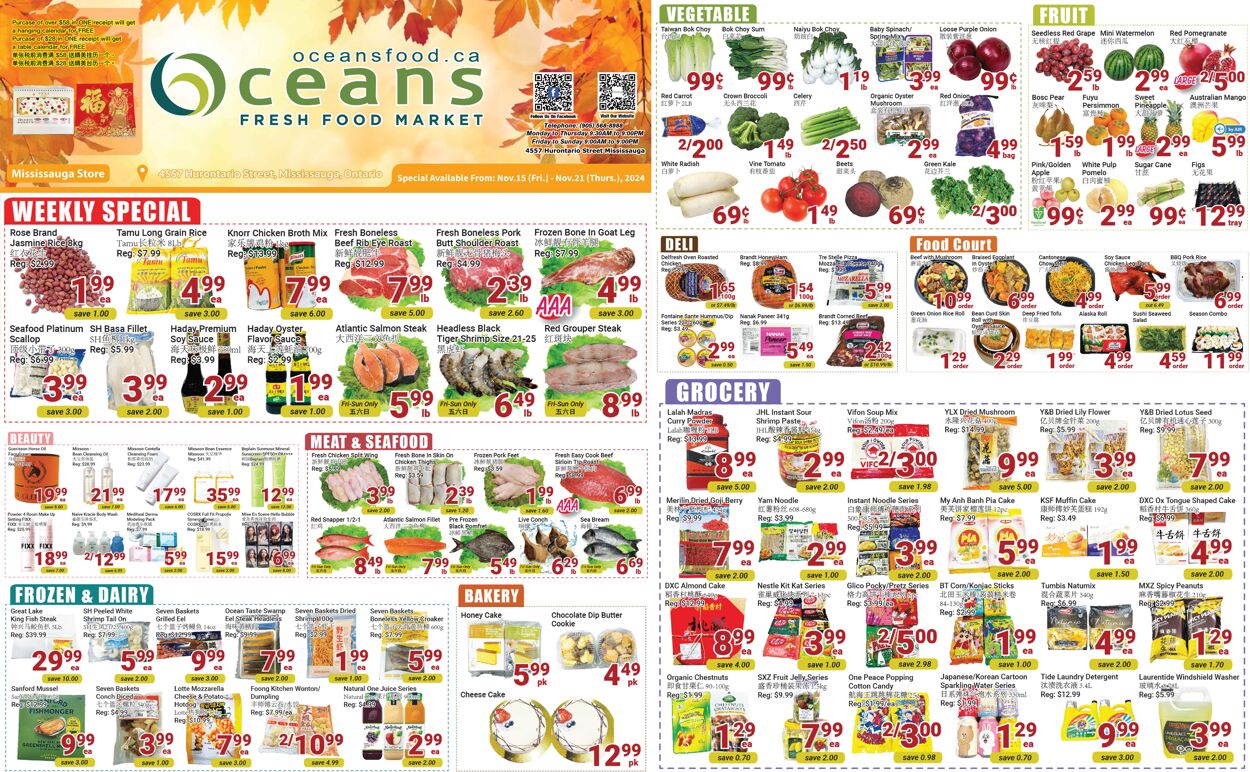 Flyer Oceans Fresh Food Market 15.11.2024 - 21.11.2024