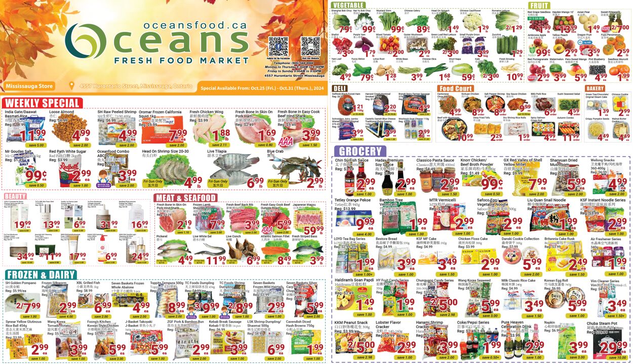 Flyer Oceans Fresh Food Market 25.10.2024 - 31.10.2024