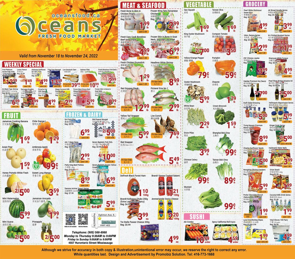 Flyer Oceans Fresh Food Market 18.11.2022 - 24.11.2022