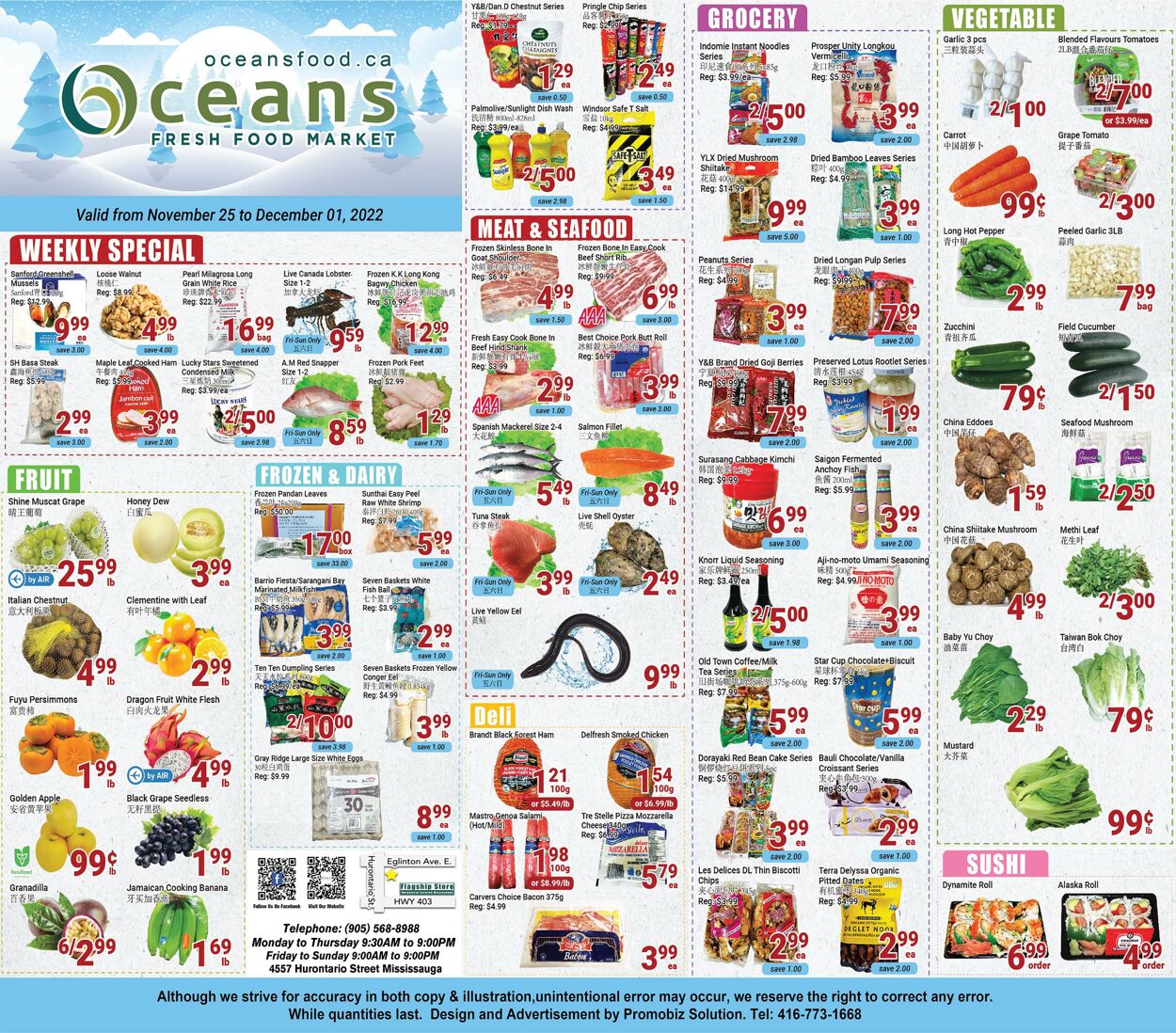 Flyer Oceans Fresh Food Market 25.11.2022 - 01.12.2022