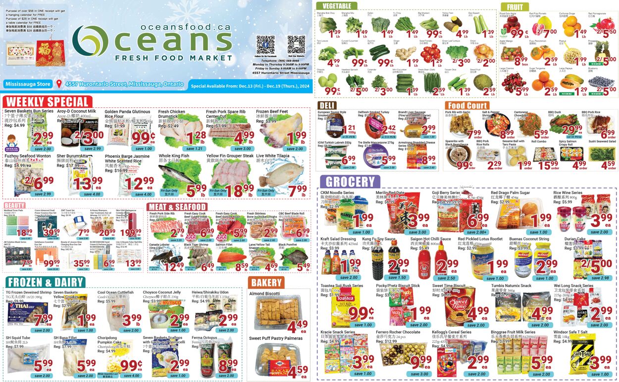 Flyer Oceans Fresh Food Market 13.12.2024 - 19.12.2024