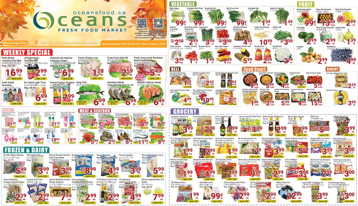 Flyer Oceans Fresh Food Market 08.11.2024 - 14.11.2024