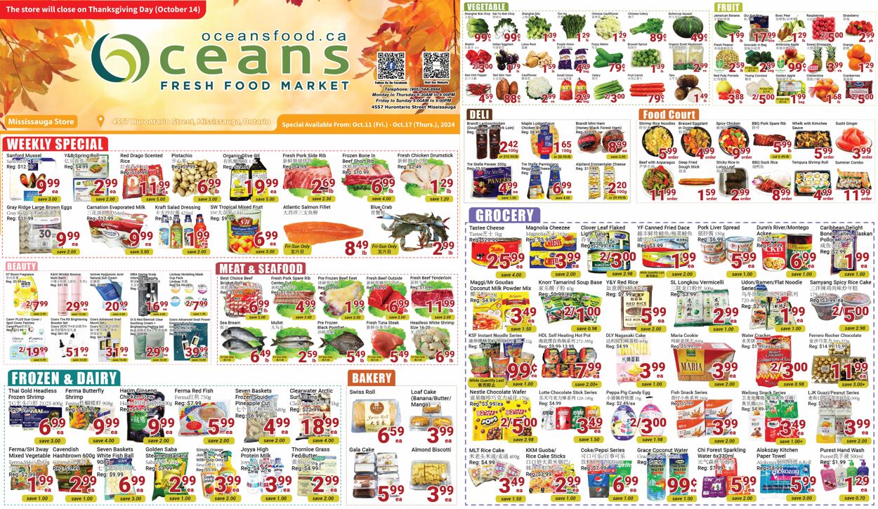 Flyer Oceans Fresh Food Market 11.10.2024 - 17.10.2024