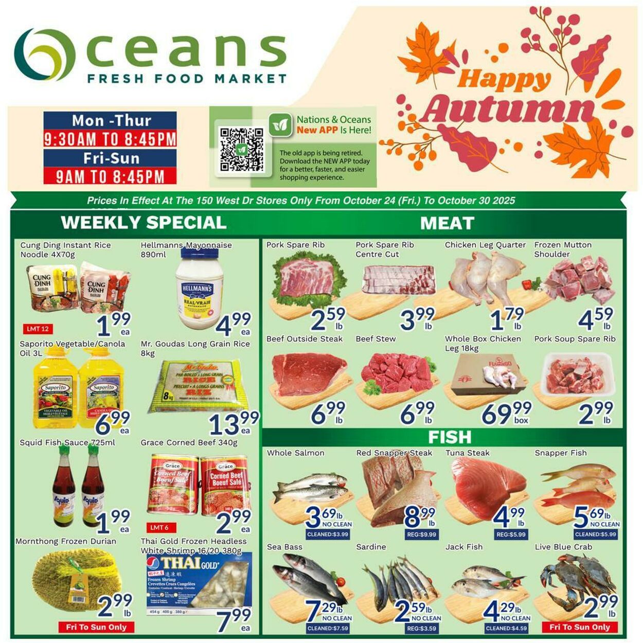 Flyer Oceans Fresh Food Market 24.10.2025 - 30.10.2025