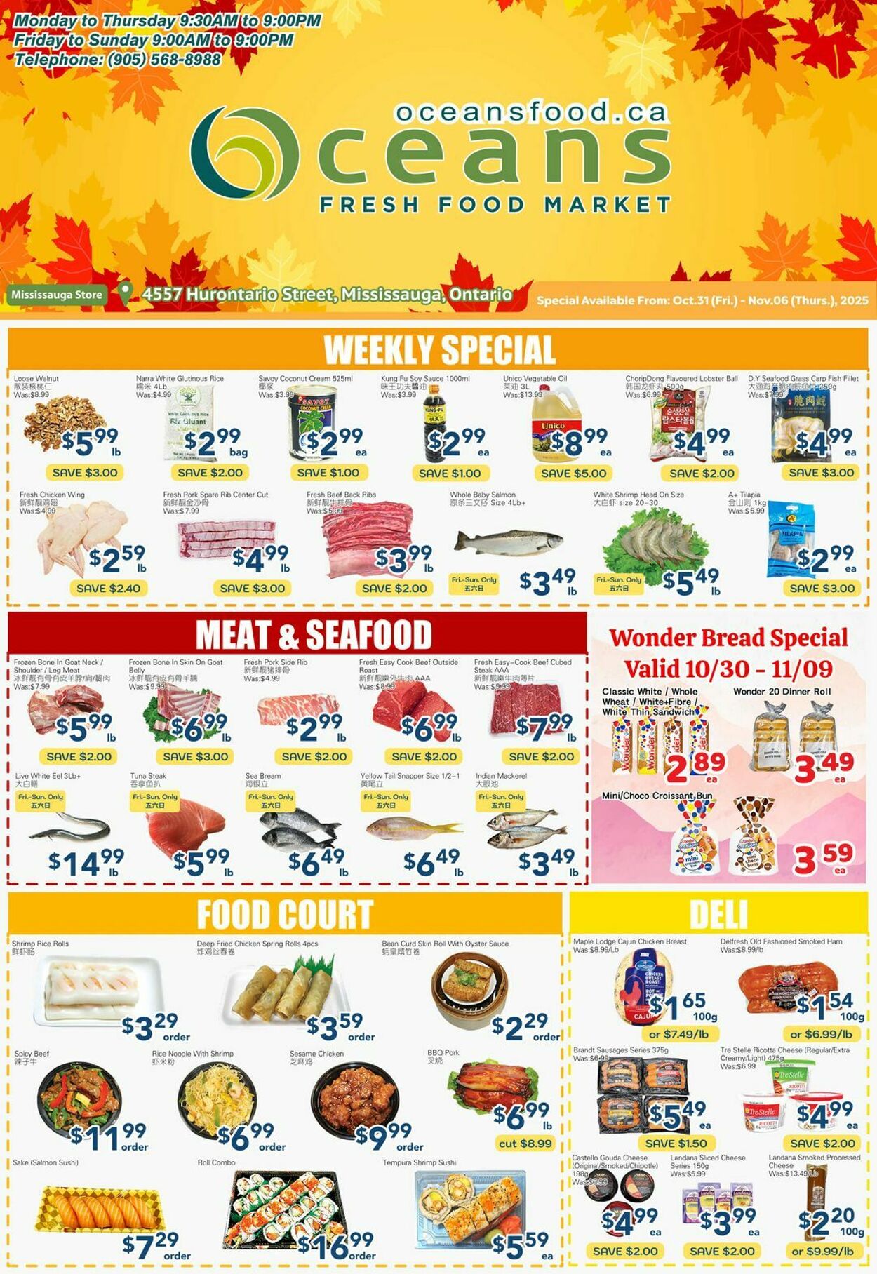 Flyer Oceans Fresh Food Market 31.10.2025 - 06.11.2025