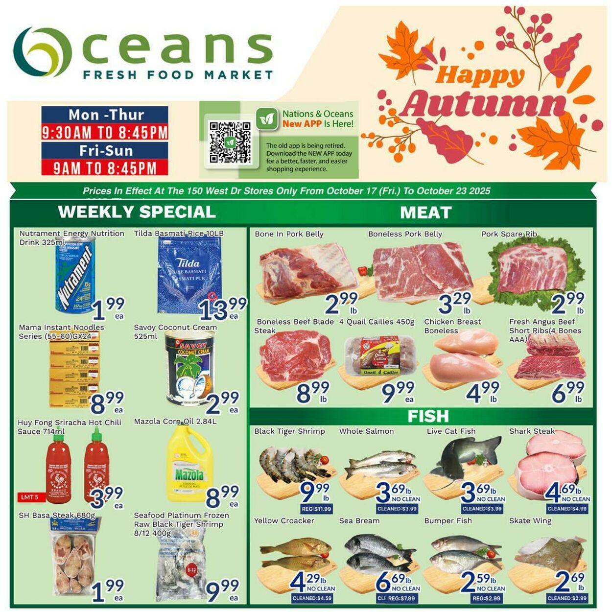 Flyer Oceans Fresh Food Market 17.10.2025 - 23.10.2025