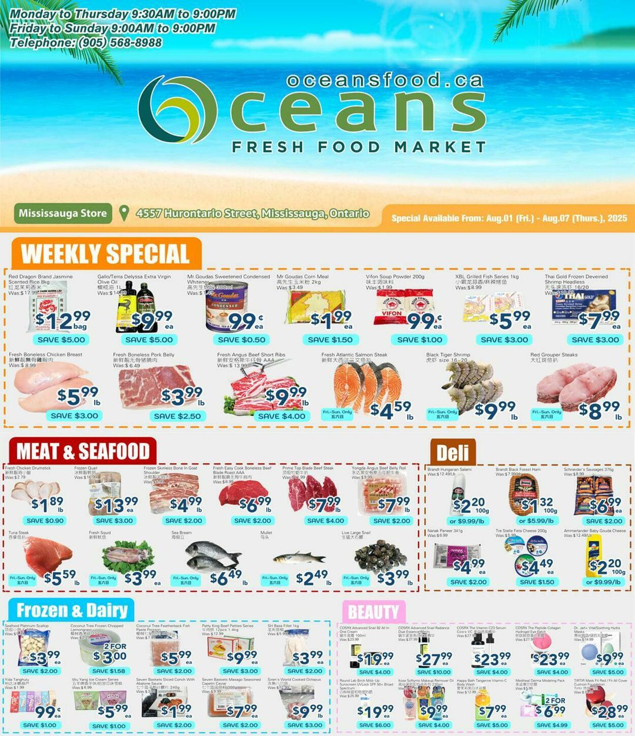 Flyer Oceans Fresh Food Market 01.08.2025 - 07.08.2025