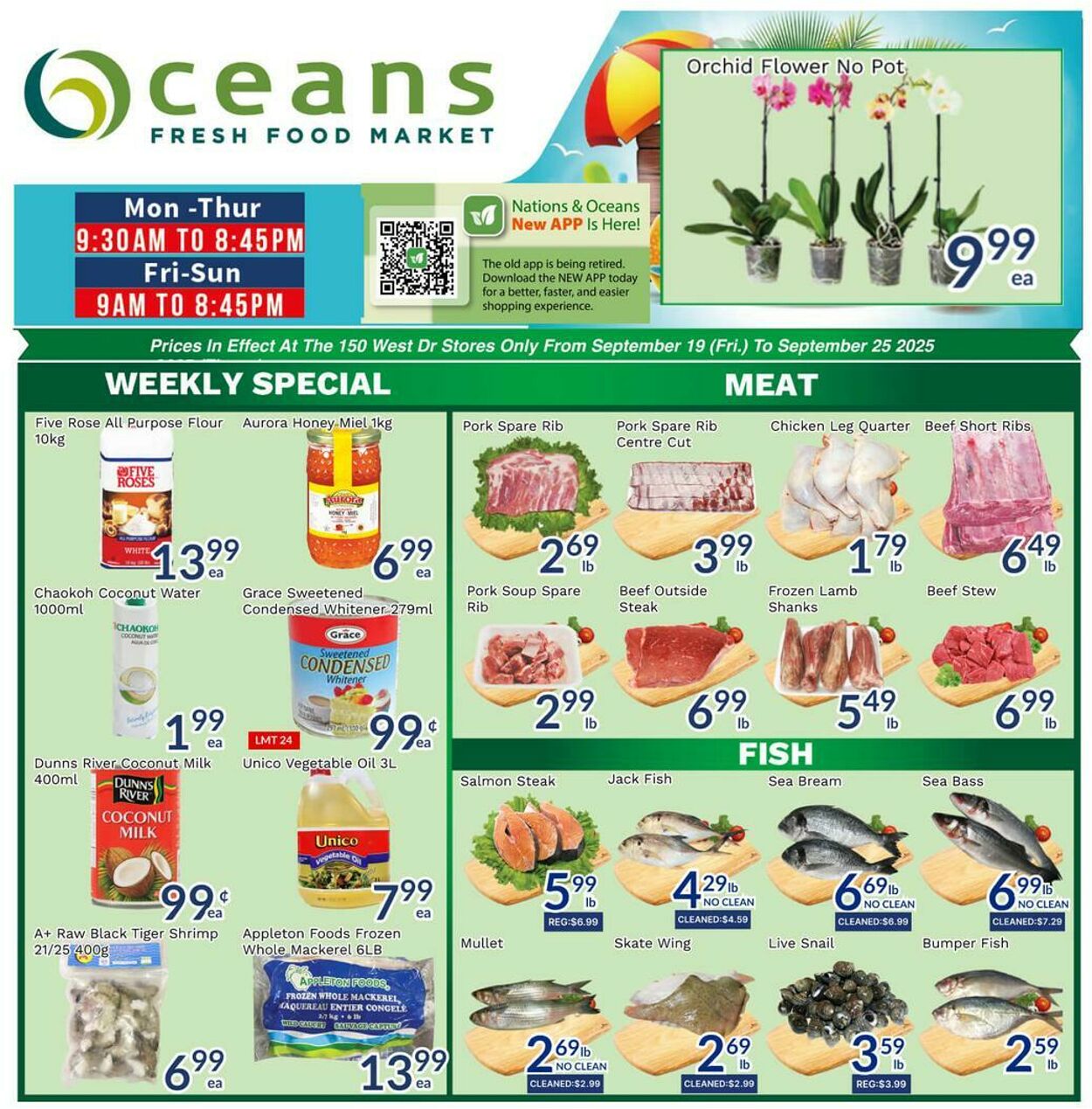 Flyer Oceans Fresh Food Market 19.09.2025 - 25.09.2025