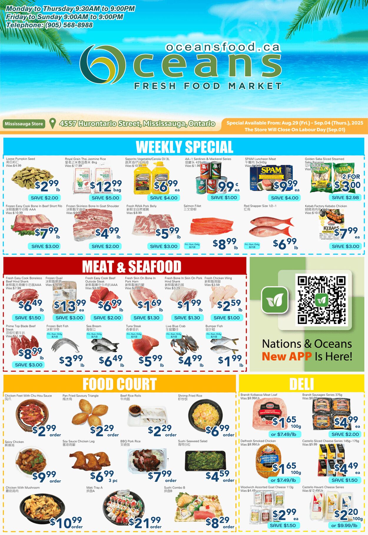 Flyer Oceans Fresh Food Market 29.08.2025 - 04.09.2025