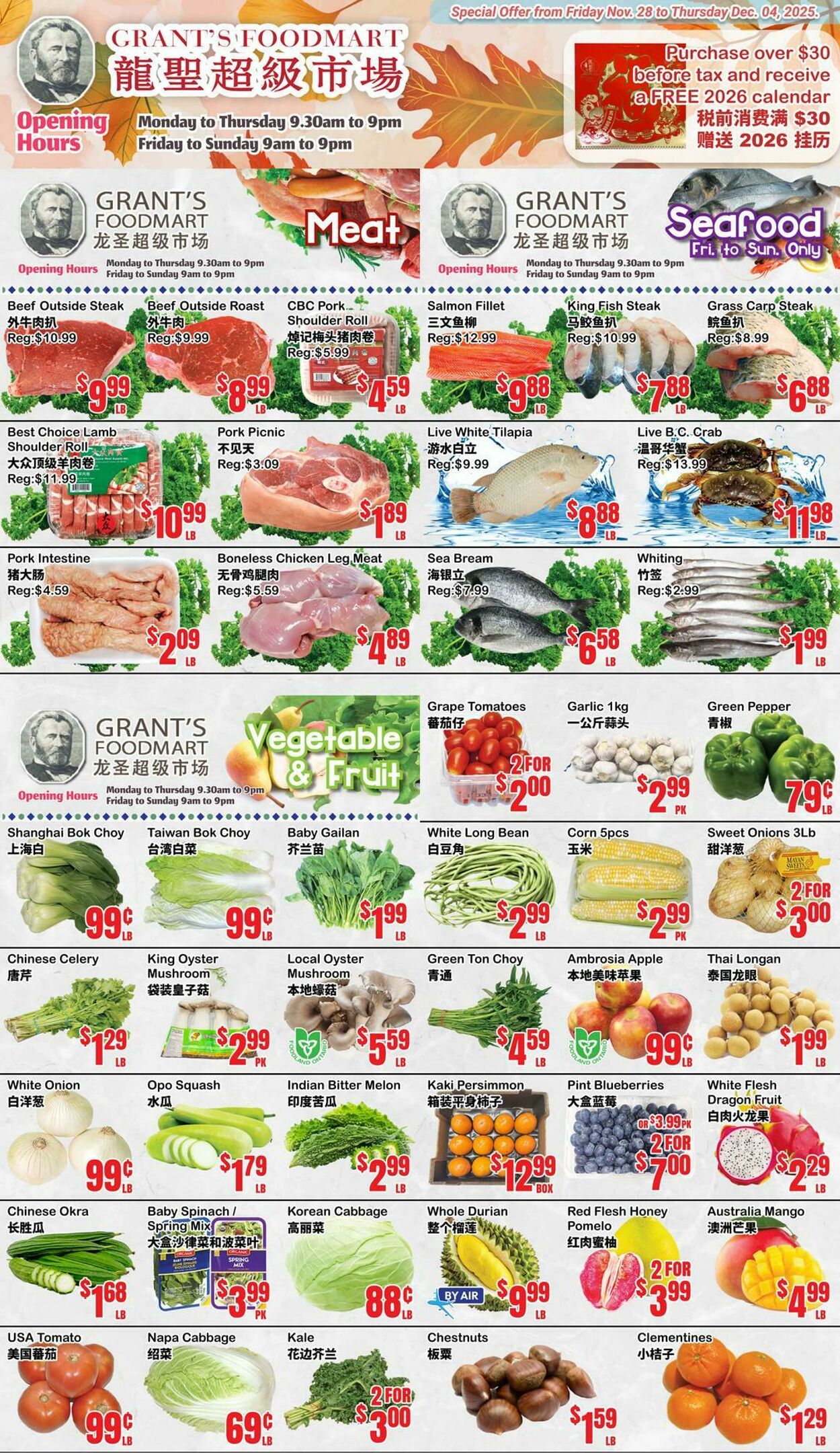 Flyer Oceans Fresh Food Market 28.11.2025 - 04.12.2025