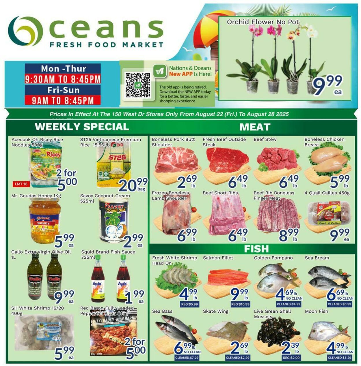 Flyer Oceans Fresh Food Market 22.08.2025 - 28.08.2025
