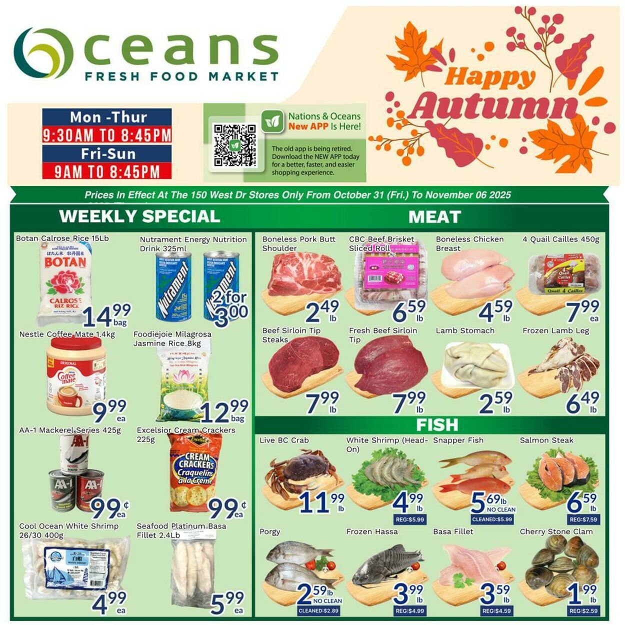 Flyer Oceans Fresh Food Market 31.10.2025 - 06.11.2025