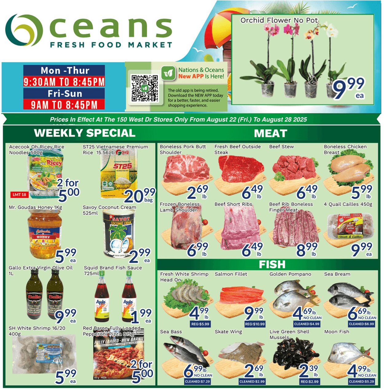 Flyer Oceans Fresh Food Market 22.08.2025 - 28.08.2025