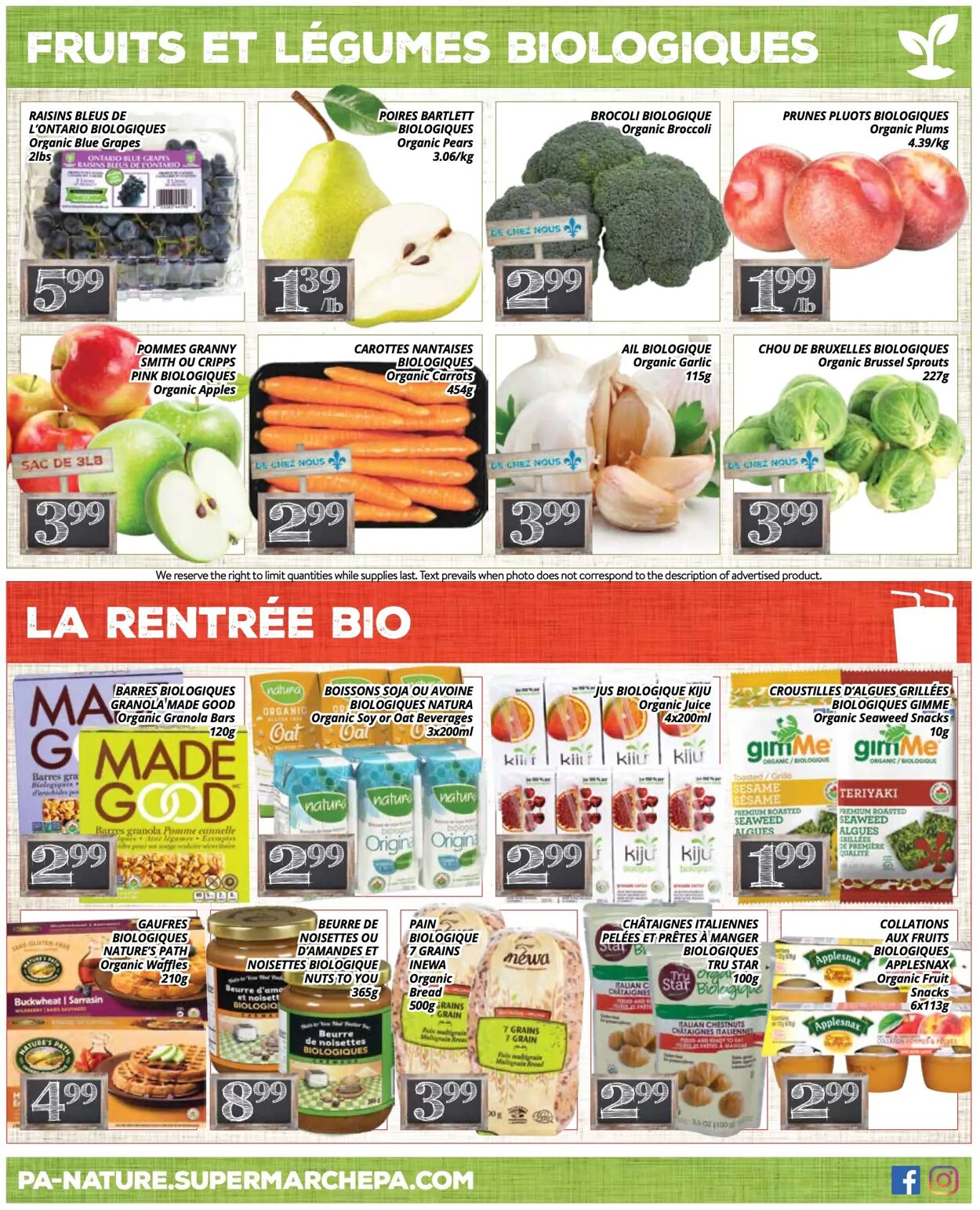 Flyer PA Supermarché 19.08.2024 - 01.09.2024