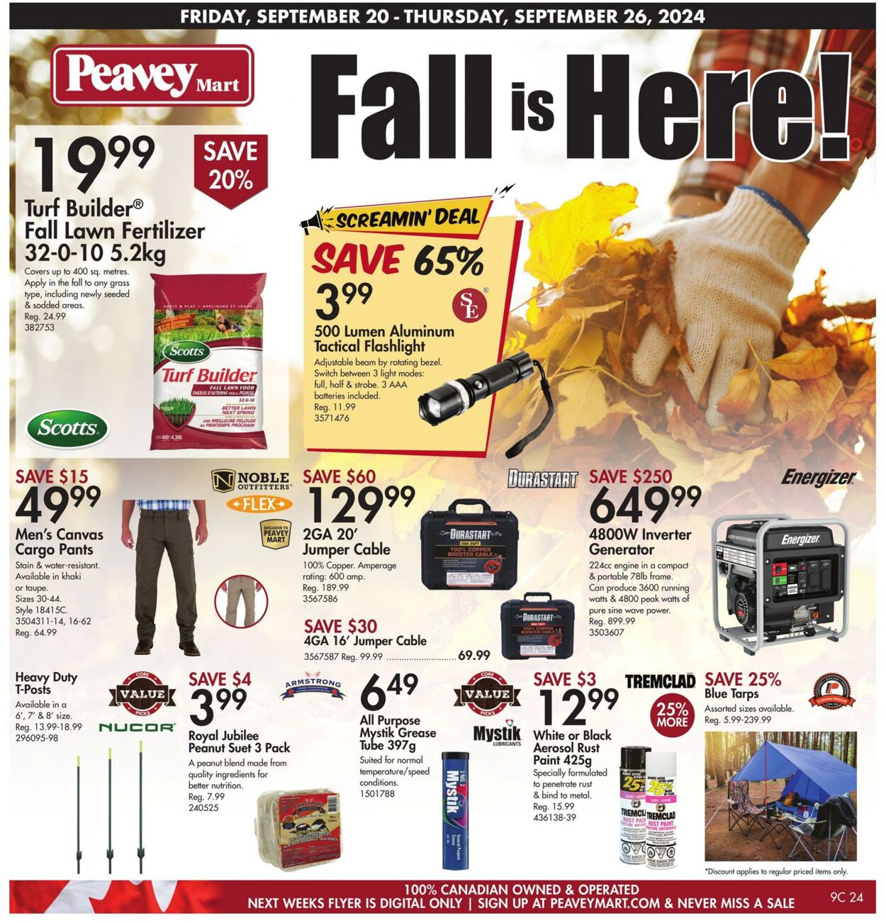 Flyer Peavey Mart 20.09.2024 - 26.09.2024