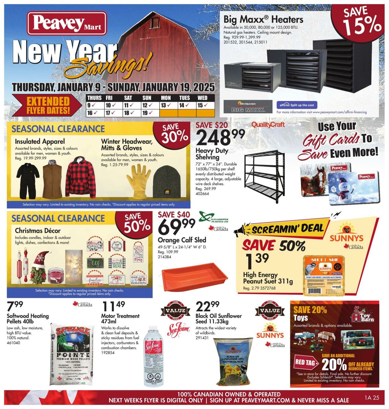 Flyer Peavey Mart 09.01.2025 - 19.01.2025