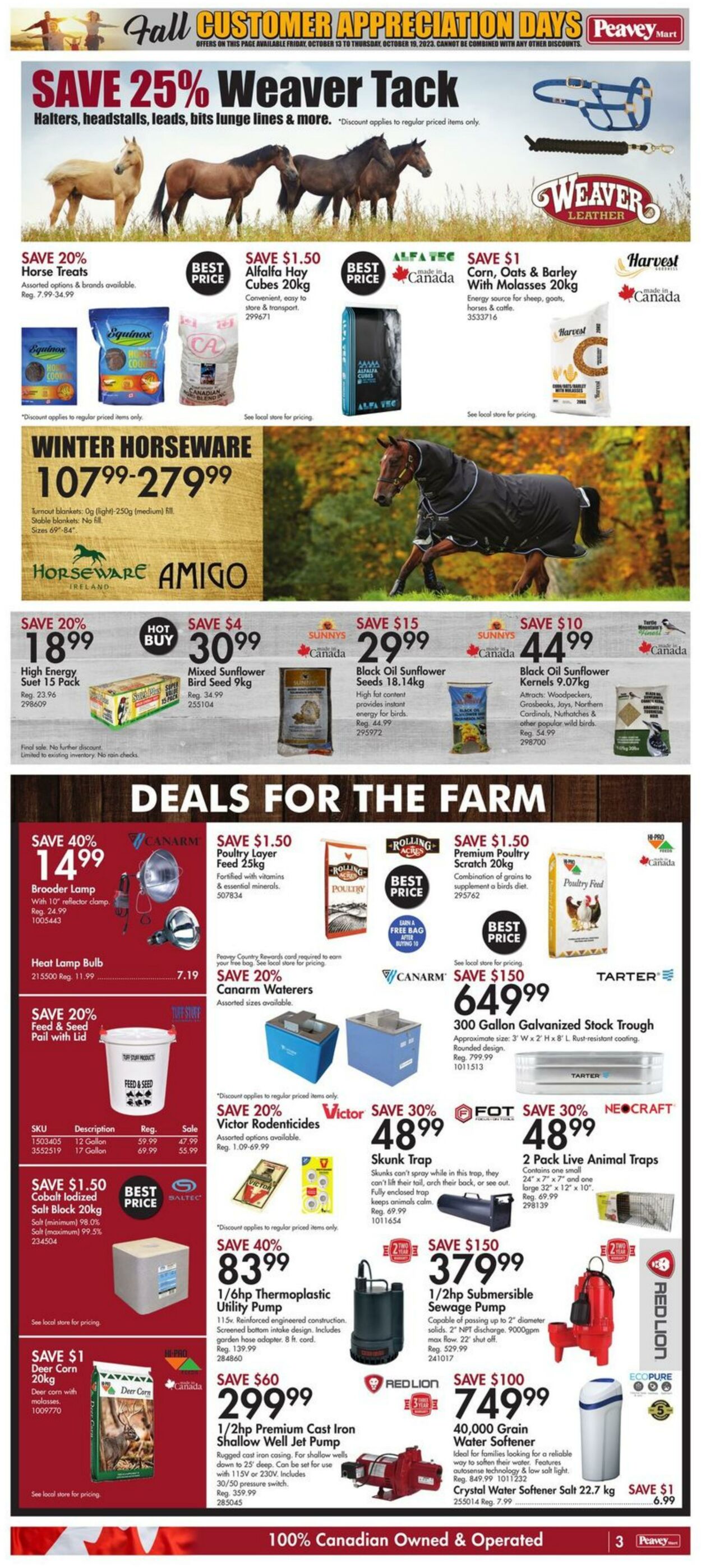 Flyer Peavey Mart 13.10.2023 - 19.10.2023