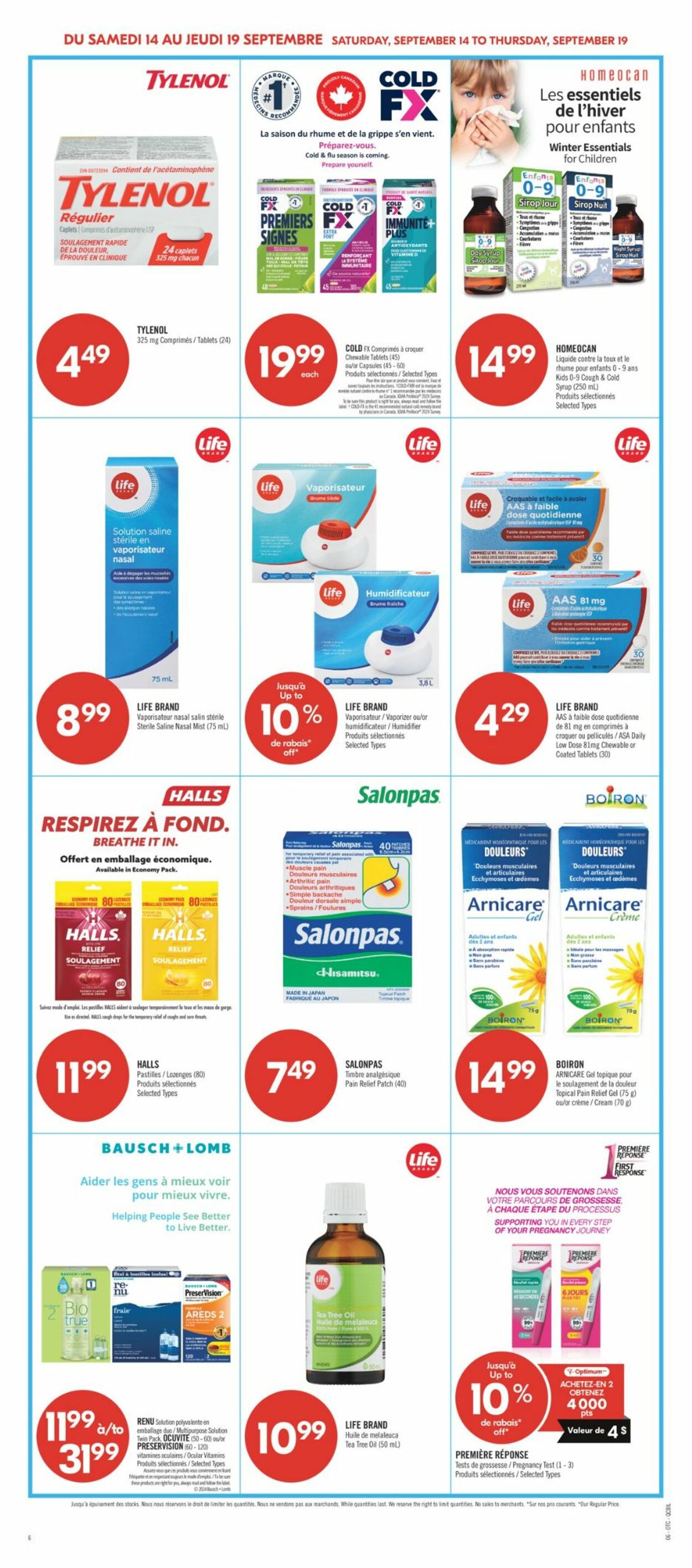 Flyer Pharmaprix 14.09.2024 - 19.09.2024