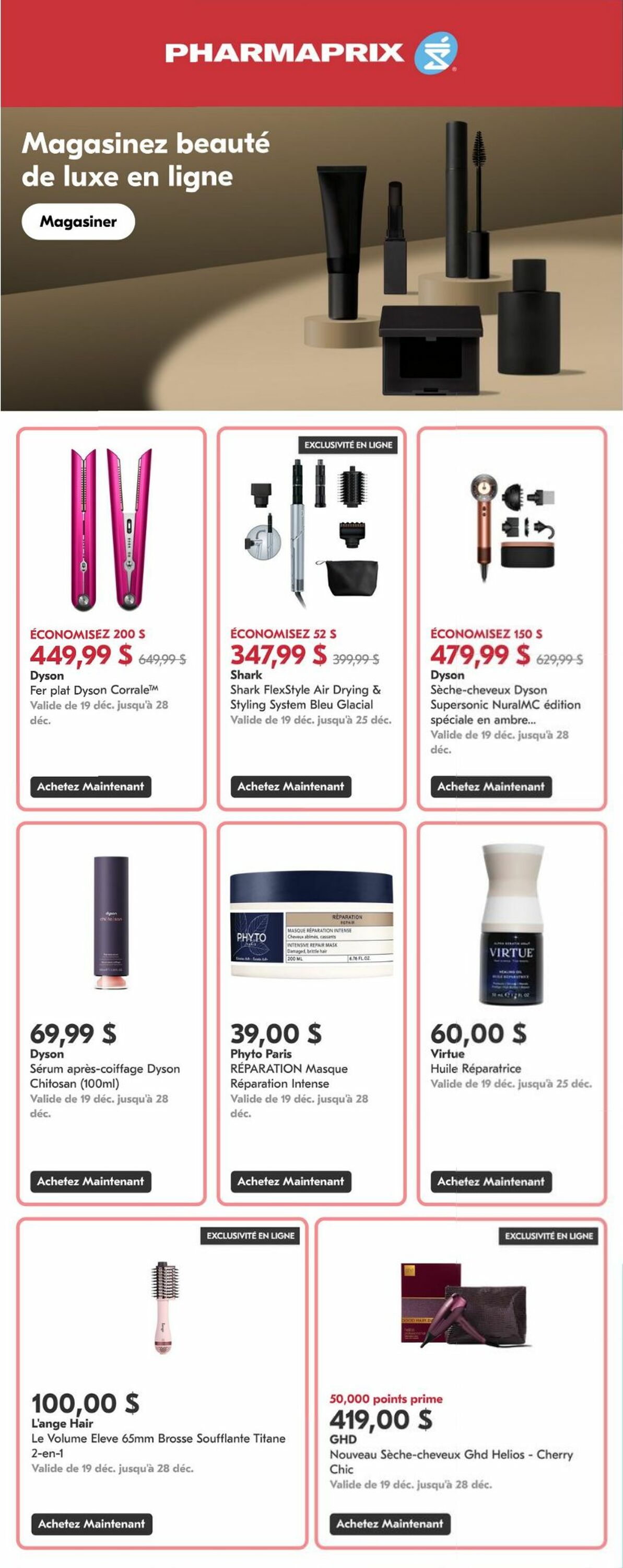 Flyer Pharmaprix 19.12.2025 - 28.12.2025