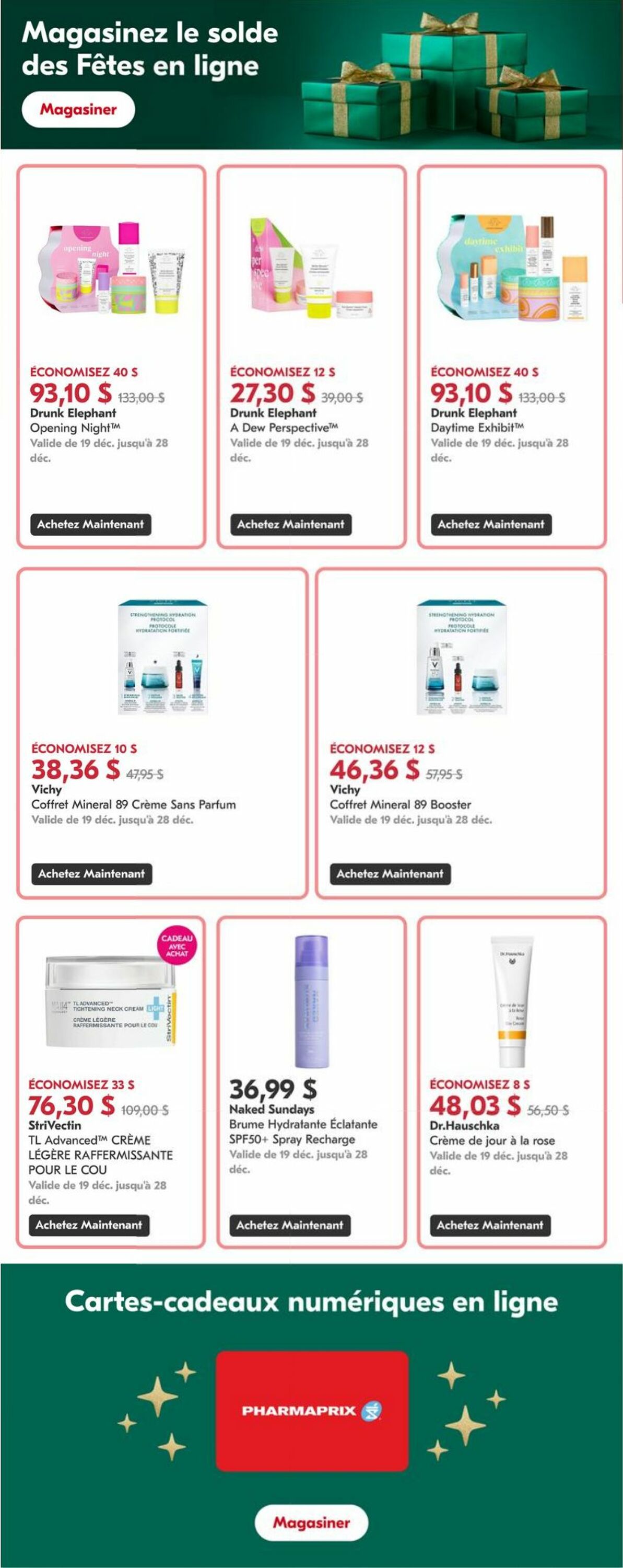Flyer Pharmaprix 19.12.2025 - 28.12.2025