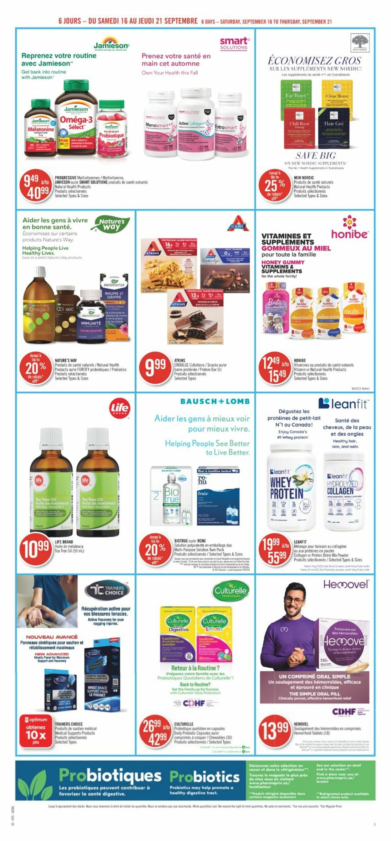 Flyer Pharmaprix 16.09.2023 - 21.09.2023