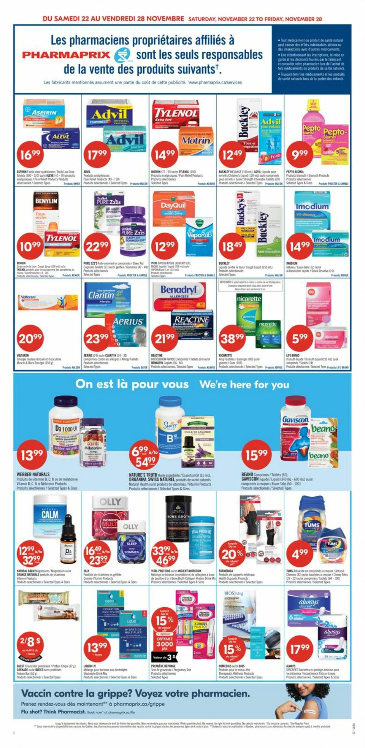 Flyer Pharmaprix 22.11.2025 - 28.11.2025