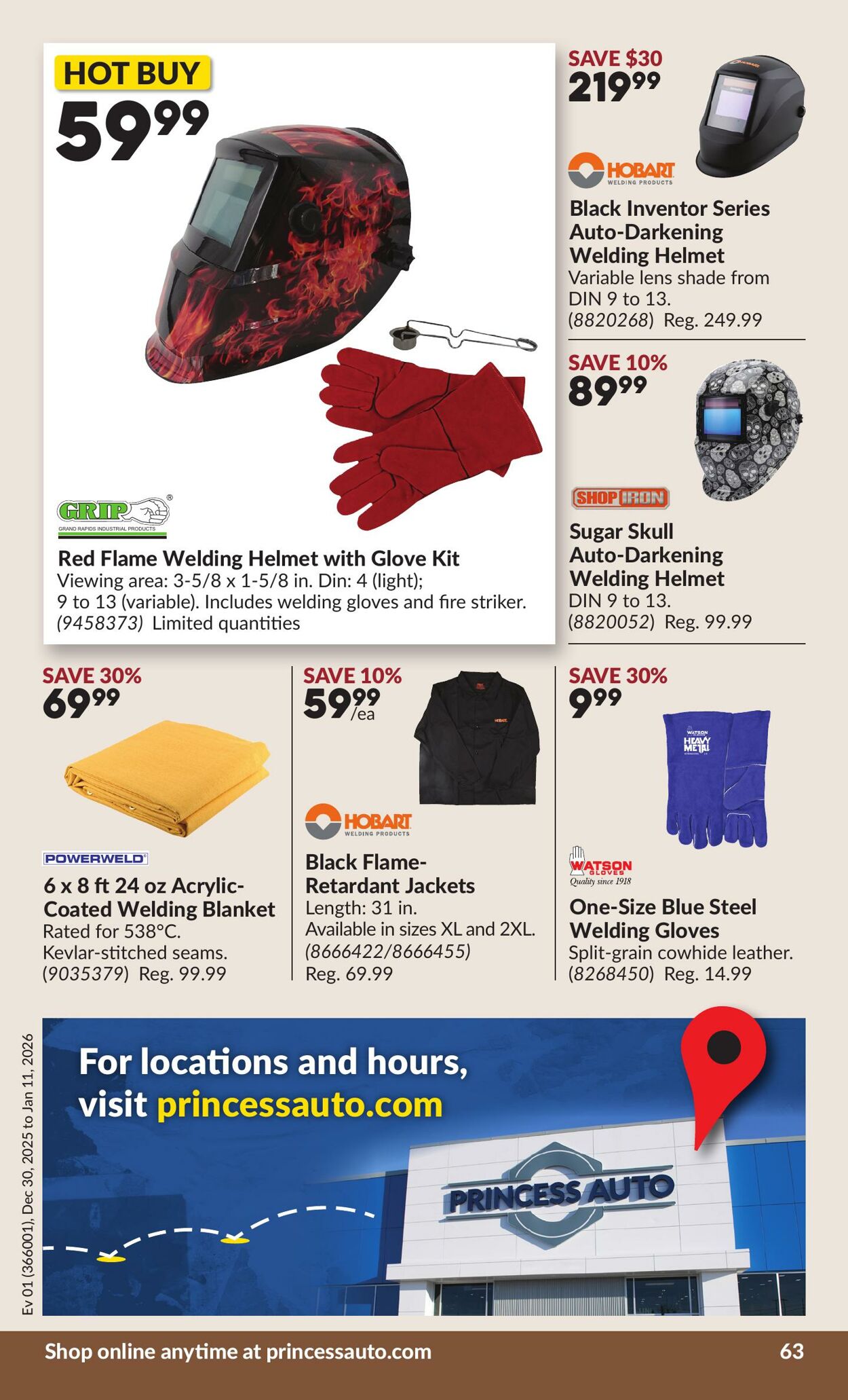 Flyer Princess Auto 30.12.2025 - 11.01.2026