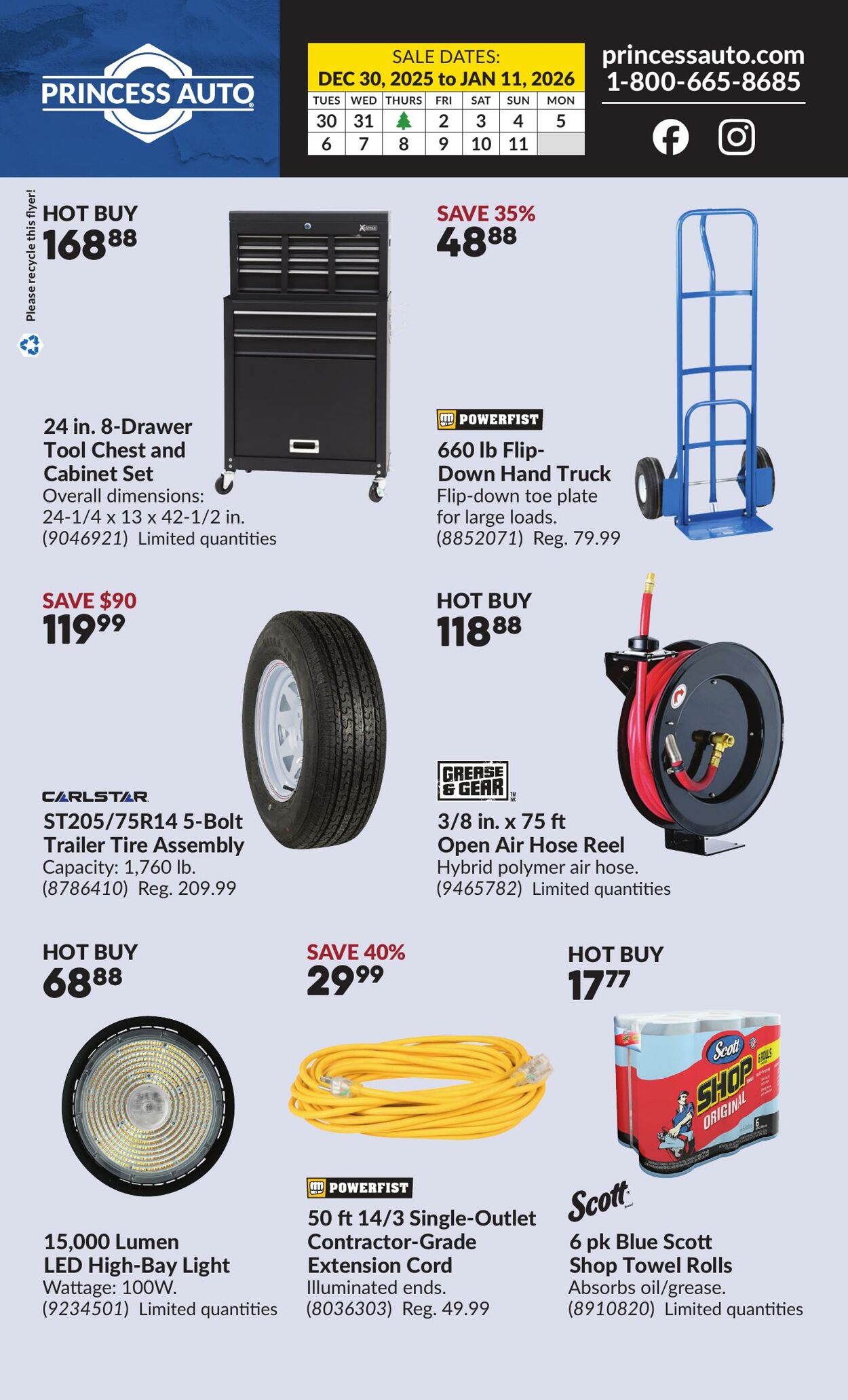 Flyer Princess Auto 30.12.2025 - 11.01.2026