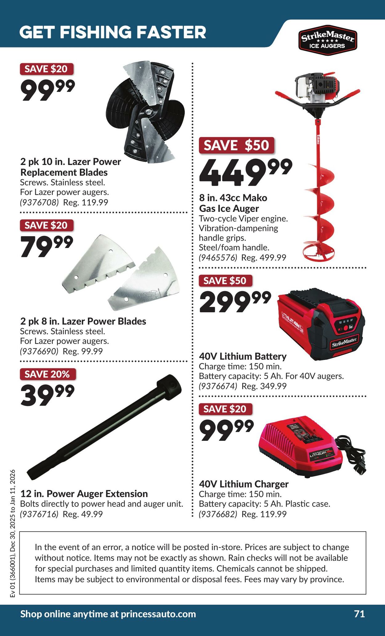 Flyer Princess Auto 30.12.2025 - 11.01.2026