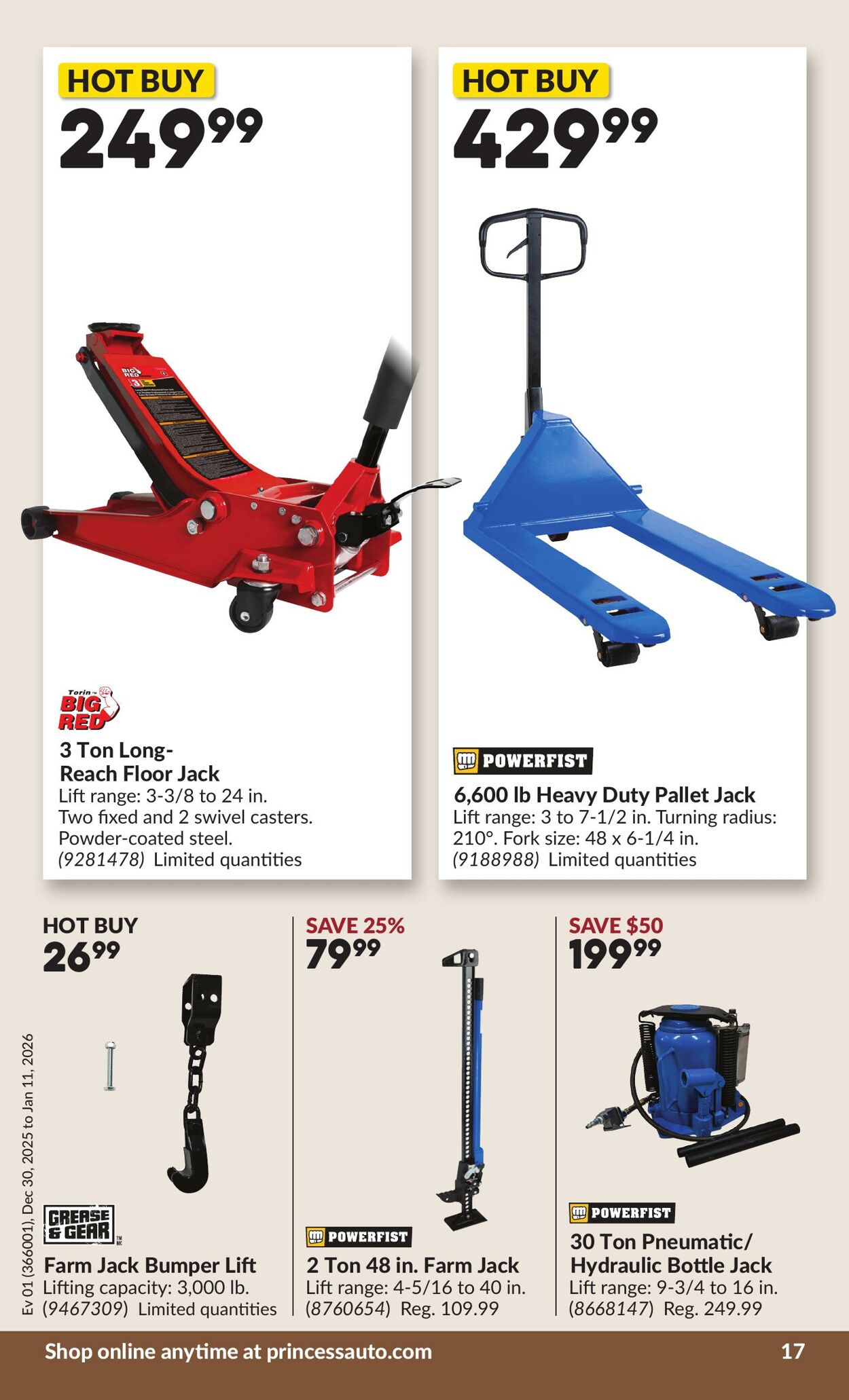 Flyer Princess Auto 30.12.2025 - 11.01.2026