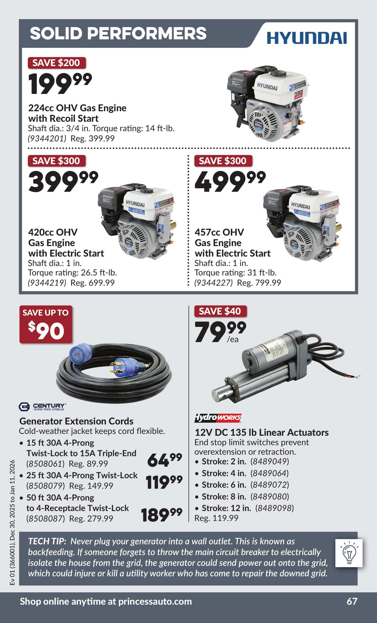 Flyer Princess Auto 30.12.2025 - 11.01.2026