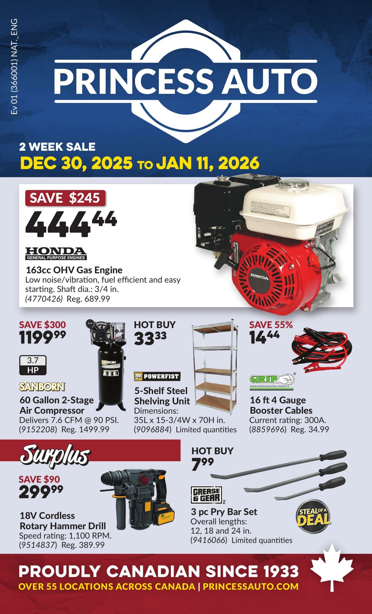 Flyer Princess Auto 30.12.2025 - 11.01.2026