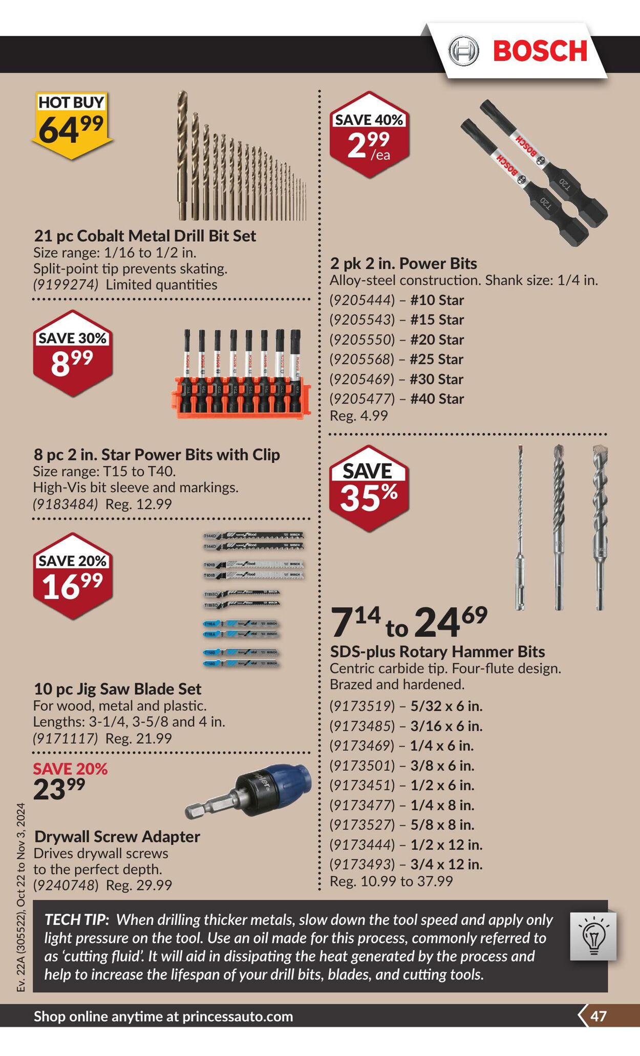 Flyer Princess Auto 22.10.2024 - 03.11.2024