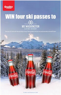 Coca-Cola Win Ski Passes (Mon, January 10 to Sun, January 16)