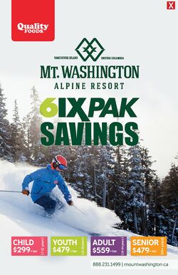  Mt. Washington 6IX PAK (Wed, December 1 to Sun, March 27)