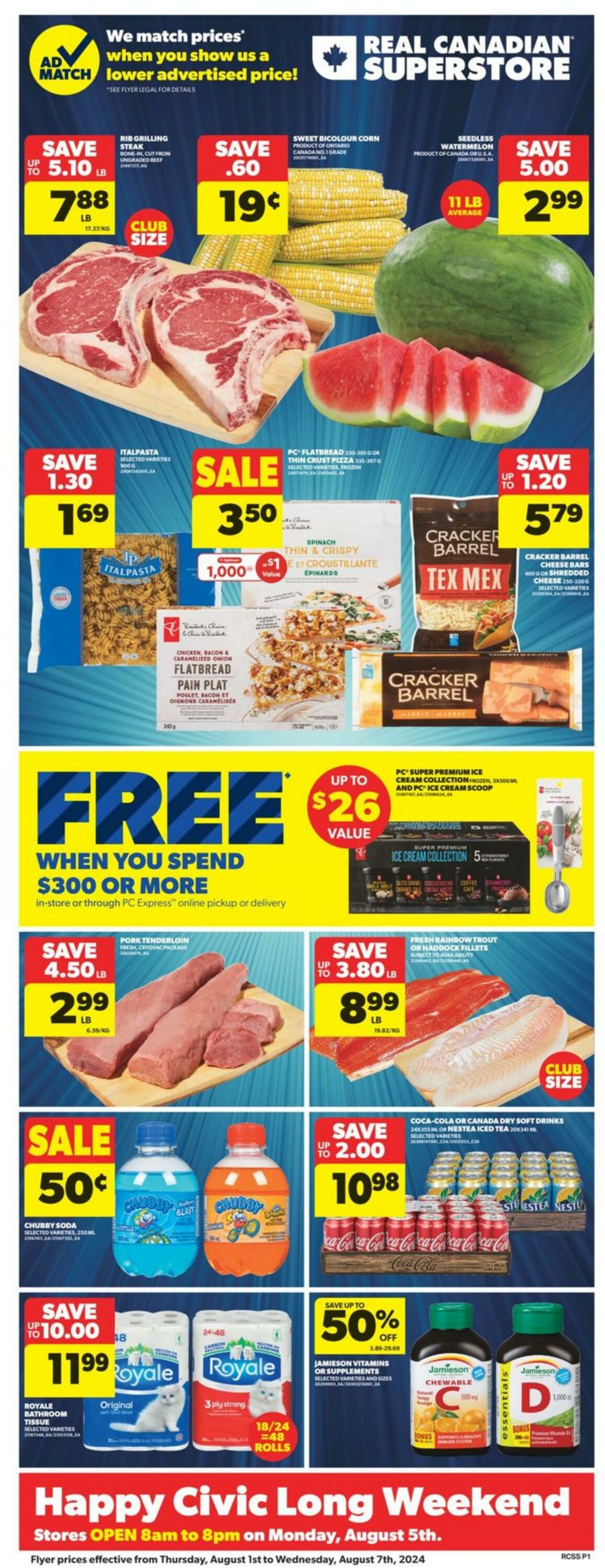 Flyer Real Canadian Superstore 01.08.2024 - 07.08.2024