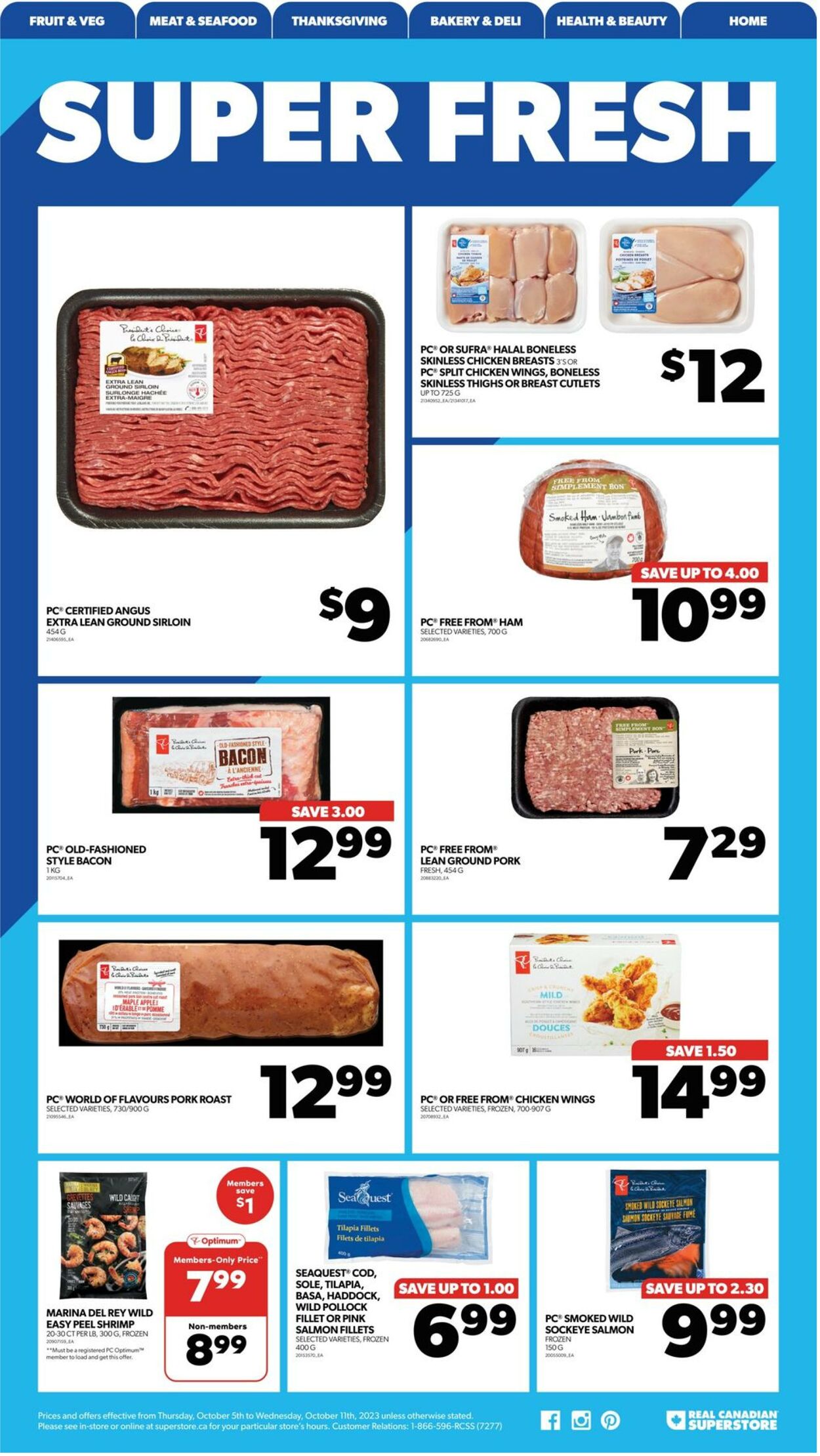 Flyer Real Canadian Superstore 05.10.2023 - 11.10.2023