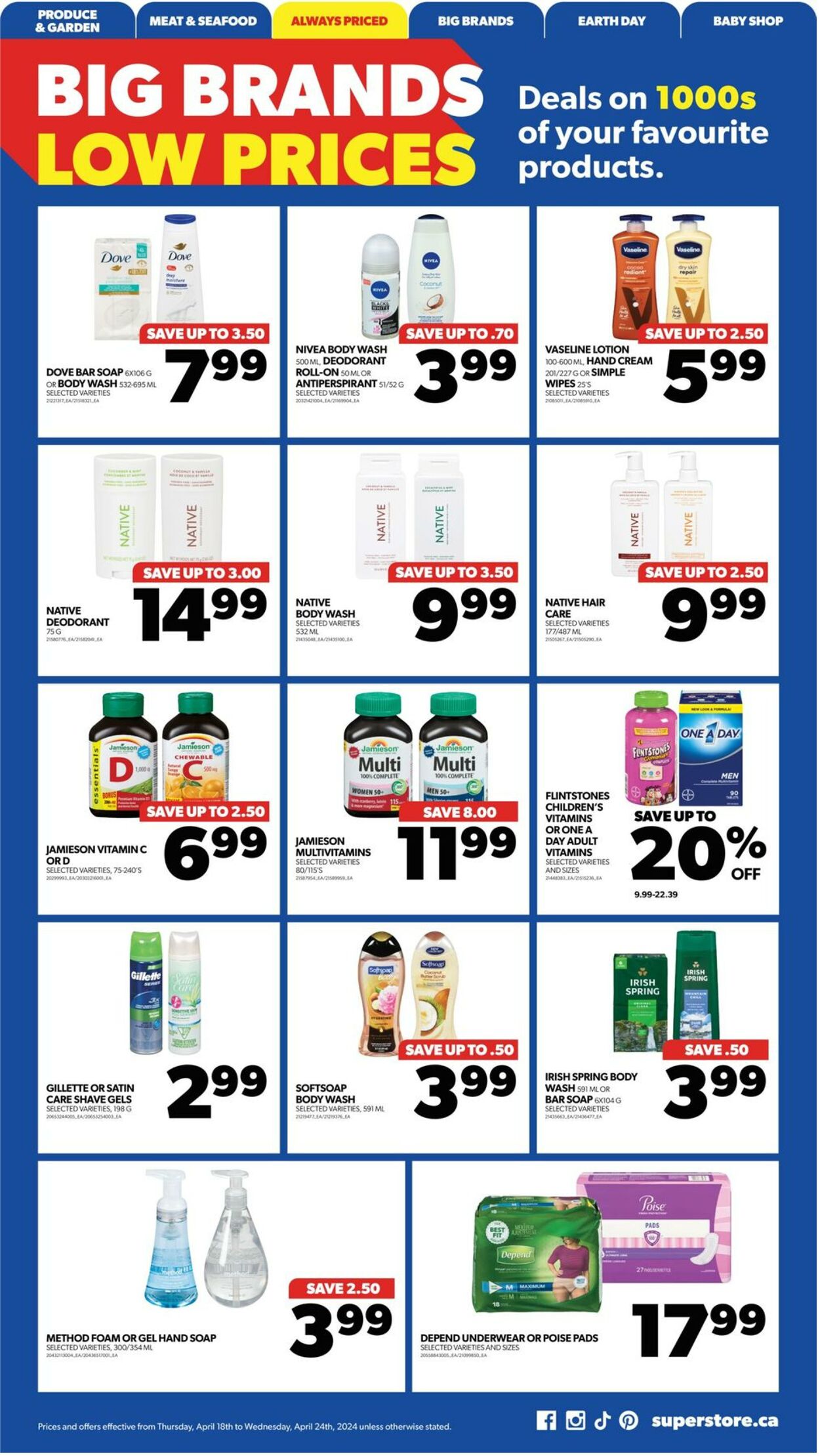 Flyer Real Canadian Superstore 18.04.2024 - 24.04.2024