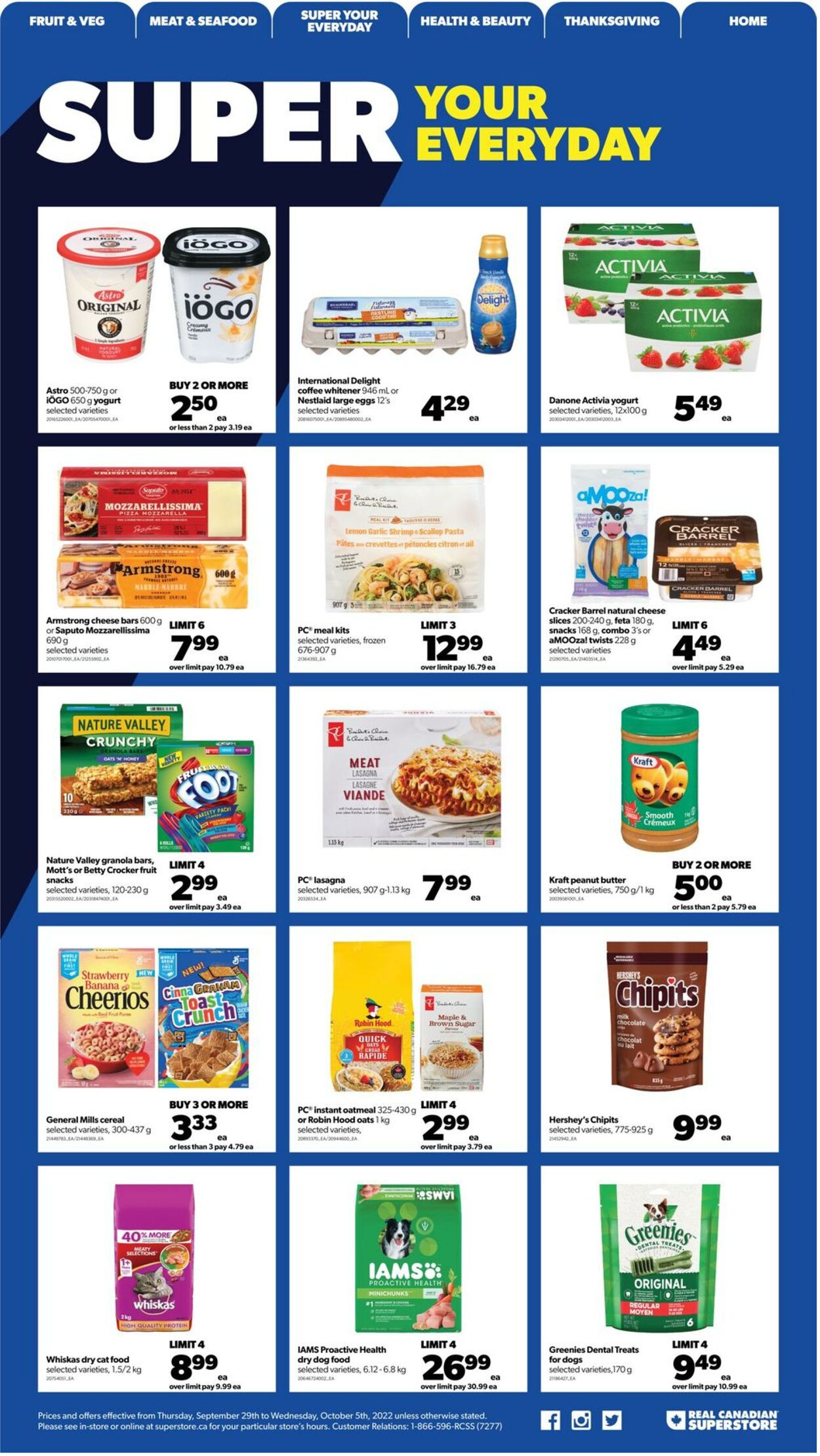 Flyer Real Canadian Superstore 29.09.2022 - 05.10.2022
