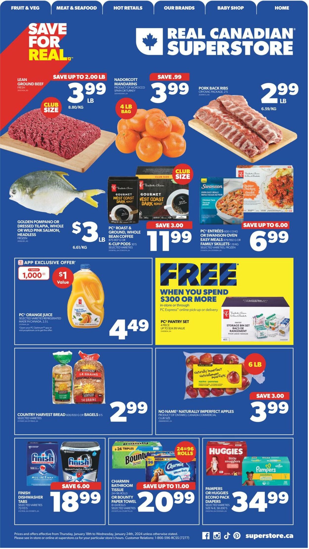 Flyer Real Canadian Superstore 18.01.2024 - 24.01.2024