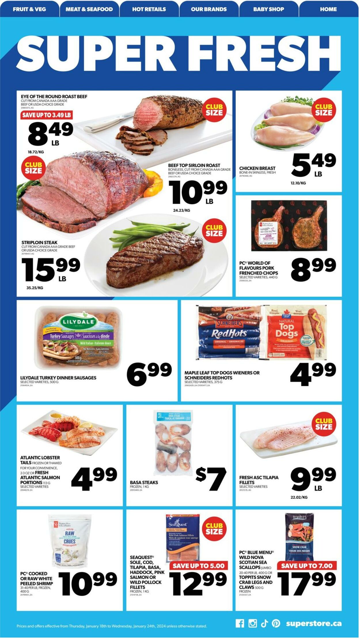 Flyer Real Canadian Superstore 18.01.2024 - 24.01.2024