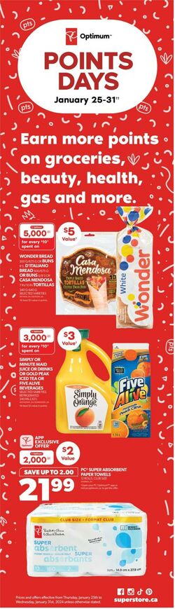 Flyer Real Canadian Superstore 25.01.2024 - 31.01.2024