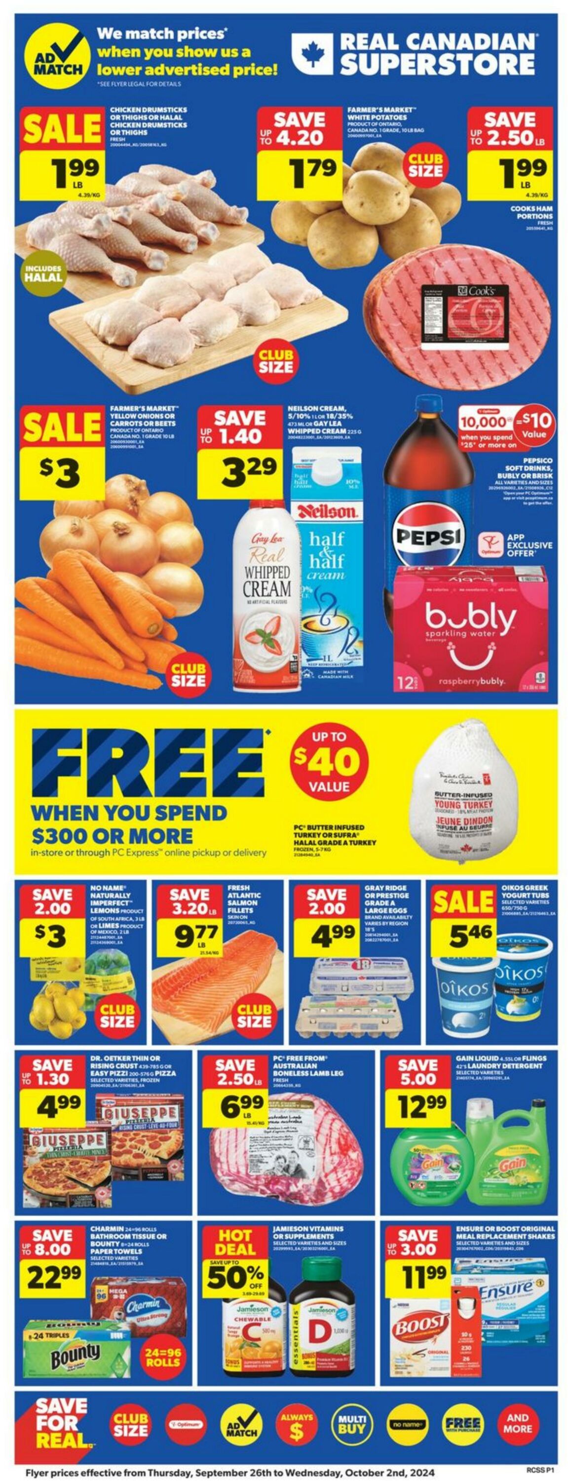 Flyer Real Canadian Superstore 26.09.2024 - 02.10.2024