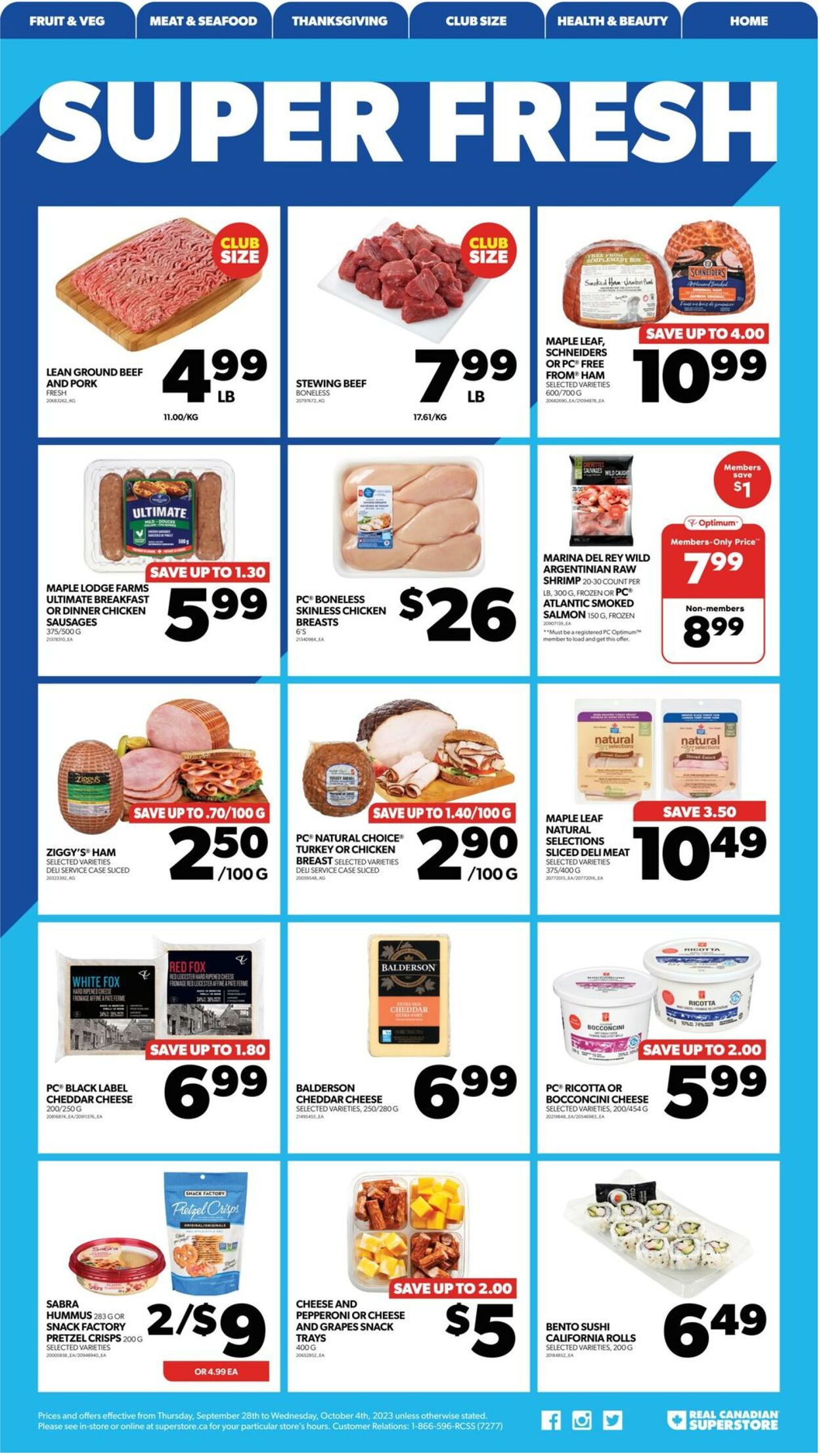 Flyer Real Canadian Superstore 28.09.2023 - 04.10.2023